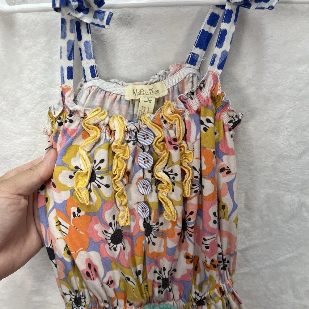 Matilda Jane Tiered Maxi Dress Toddler Girls 4 Floral Tell Me More Ruffle